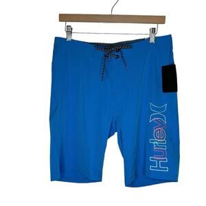 Hurley Crossover Boardshorts Pacific Blue Men’s 30 9.5"‎ Inseam Water Repellent